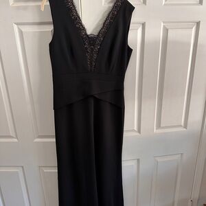 BCBGMaxAzria Black Maxi Dress with Lace Detail
